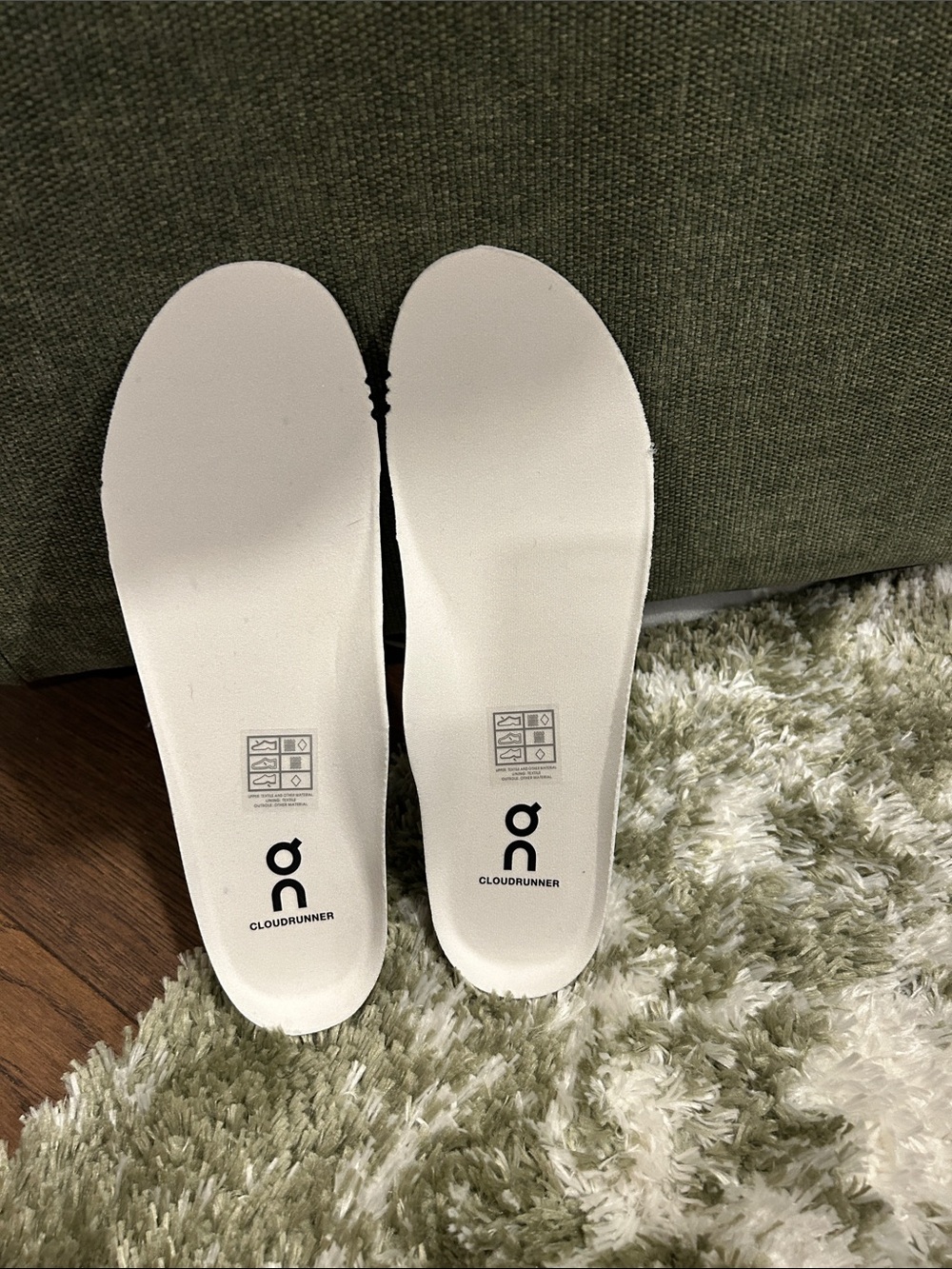 On Running Cloudrunner Women’s White Replacment Insoles. Brand New!!Fits 7.5-8.5